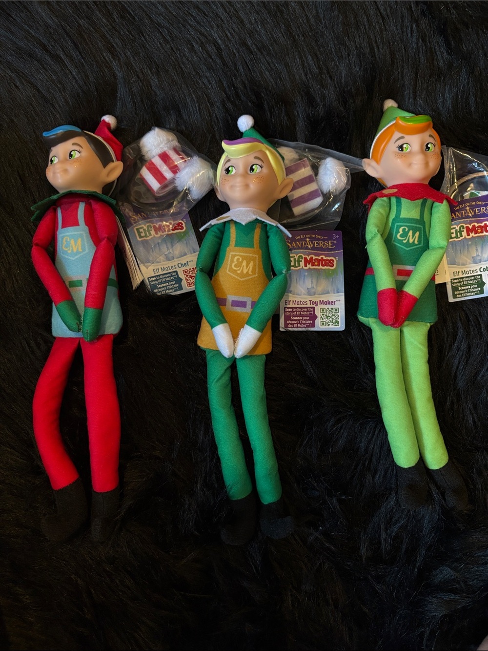 The Elf on the Shelf Santaverse Elf Mates. Elf Mates Chef, Toy Maker & Cobbler